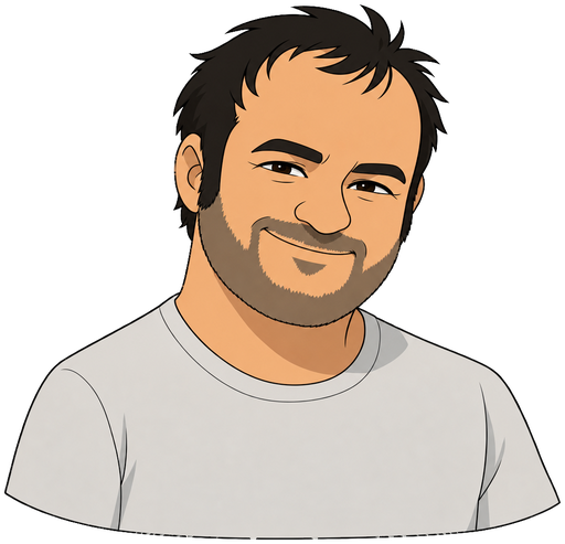 Francesc Miralles, drawn as an editorial caricature